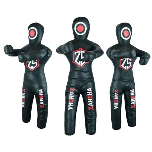 BJJ Wrestling Grappling Throwing Dummy Bag, Unfilled, PU Leather - size: 48 inches| 120cm|4 Feet