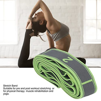 Topyond Numbered Stretch Band Strap - Elastic Stretching Strap for Exercise, Fitness, and Workout - Improve Flexibility and Mobility