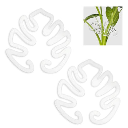 2 Pack Plant Stem Support,Plastic Monstera Plant Support, Climbing Houseplant Stem Supports, Stem Hook Growth Accessories for Plant - size: 2Pack-5.9in
