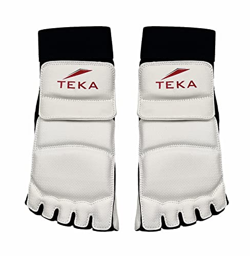 Taekwondo Foot Guard Protector Gear for Sparring MMA Training Competition Kickboxing Karate Boxing Martial Arts Kung Fu Punch Bag TEKA (Pair) (XL) - size: X-Large