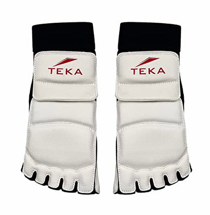 Taekwondo Foot Guard Protector Gear for Sparring MMA Training Competition Kickboxing Karate Boxing Martial Arts Kung Fu Punch Bag TEKA (Pair) (XL) - size: X-Large