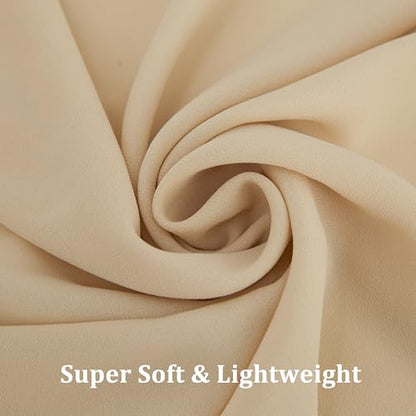 Chiffon Shawls and Wraps - Lightweight Scarve for Women Evening Dresses Wedding Bridal Formal Party - color: F2-champage