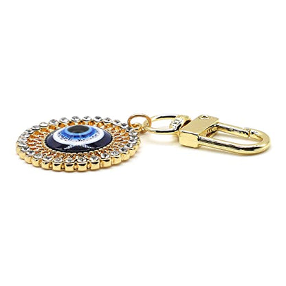 Evil Eye Keychains Car Key Ring Bag Purse Charm for Women Men - Good Luck Amulet Protection - color: D