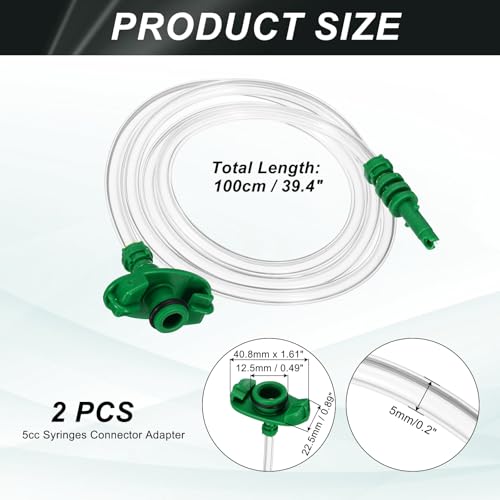 uxcell 2 Pcs Air Tube 5cc Glue Adhesive Dispenser Syringes Connector Adapter Replacement for Industrial Glue Liquid Cartridge Dispensing Accessories - size: 5cc