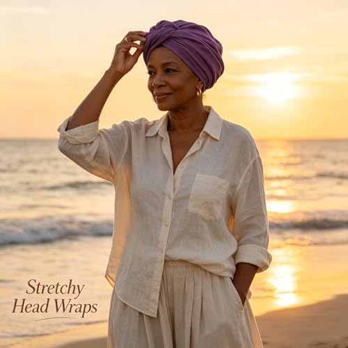 Hijab Scarf for Women, 3PCS Set with Undercap and Hijab Clip Lightweight Modal Muslim Head Wrap Scarf for Daily - color: Sy24-light Purple Hijab+white Undercap