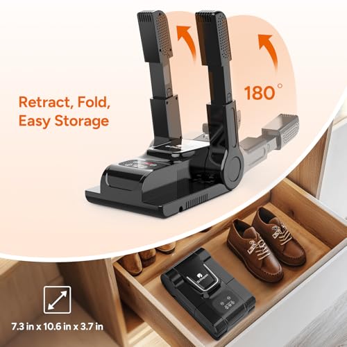 DR.PREPARE Boot Dryer Shoe Dryer, Glove & Boot Warmer with Heat Blower, Adjustable Rack & Timer for Shoes, Gloves, Hat, Socks
