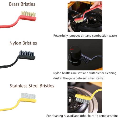 Crevice Cleaning Brush Set, Hard Bristle Cleaning Supplies for Kitchen, Bathroom, Corner, Grout, Sink, Cup, Teapot, Bottle, Blender