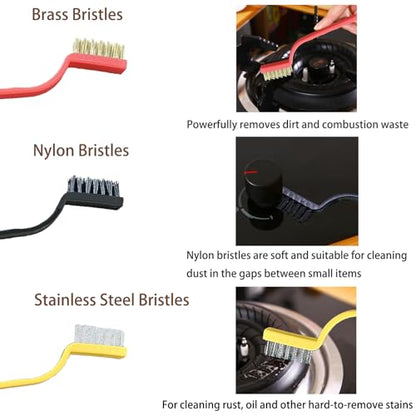 Crevice Cleaning Brush Set, Hard Bristle Cleaning Supplies for Kitchen, Bathroom, Corner, Grout, Sink, Cup, Teapot, Bottle, Blender
