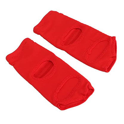 Boxing Foot Protector for Adults, Taekwondo Foot Gear, Non Slip Impact Ankle Protection Pads with Foam Liner, Red Unisex Training Foot Protector for Martial (S)
