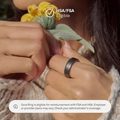Oura Ring 5 Smart Ring - Stealth - Size 7 - Fitness & Sleep Tracker - color: Stealth, size: 7, style: Ring