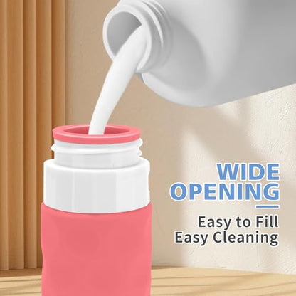Silevoler Travel Bottles for Toiletries, Silicone Travel Size Containers - color: Red