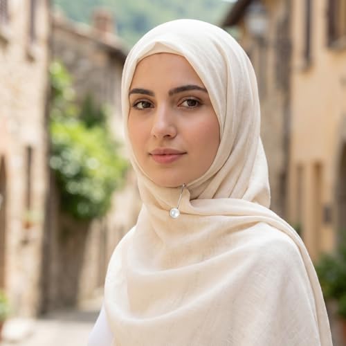 24 Pcs Muslim Pearl Scarf Clips and Hooks Wonderful Hijab Pins Clips Cute Hijab Scarf Pins Multicolor Headscarf Accessories Pearl Brooch Pin Safety Pin for Scarfs Headscarf