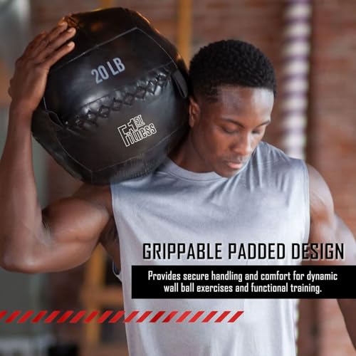 Fitness First Soft Wall Ball, 5-25 LBS, Durable Reinforced for Core Strength Building, Cardio - size: 10lb, new