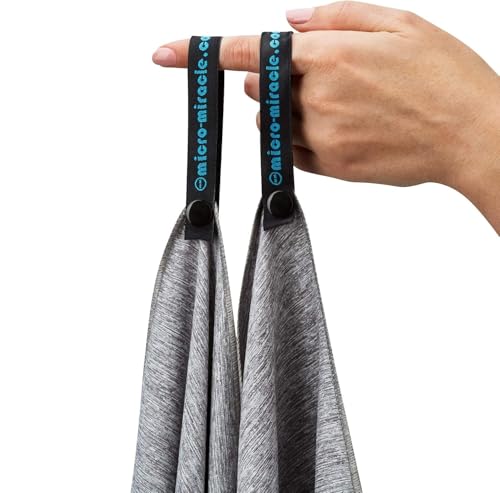 XL 여행용 타월 - 2in1 대형 빠른 건조 엑스트라 소프트 극세사, 13가지 색상, 체육관, 수영 연습, 여행, 배낭여행, 캠핑, RV, 해변, 비상 가방, 기숙사, 작은 집, 밴 또는 캠핑카용 경량 - color: 그레이 말