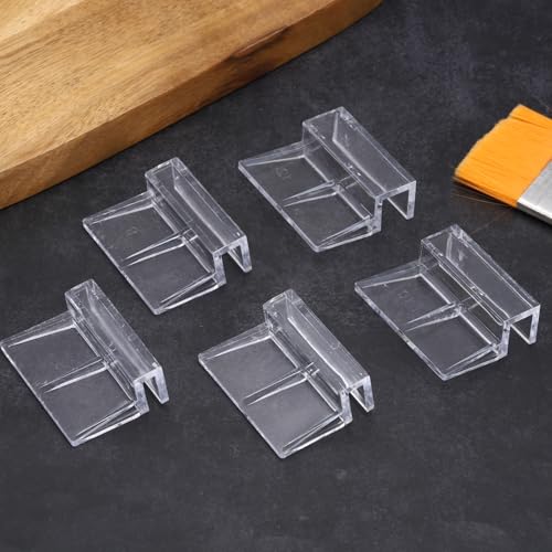 20 Pcs Aquarium Lid Clips, 6 mm Acrylic Aquarium Cover Bracket Fish Tank Lid Older Fish Tank Clip Transparent Durable Easy to Clean, Intended for Rimless Aquariums Top Cover - size: 6 mm