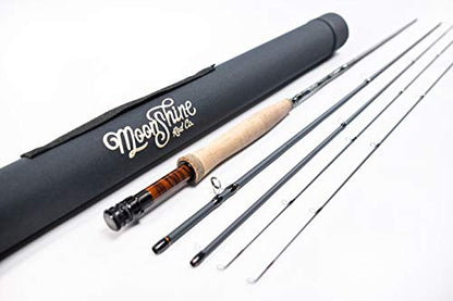 Moonshine Rod Company Fly Fishing Rod with Carrying Case and Extra Rod Tip - size: 5WT- 9', style: Freshwater Fishing