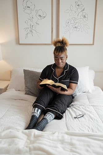 Bible Verse Socks for Women - Christian Crew Socks | Inspirational and Comfortable, Easter Gift Idea - color: All Things Through Christ - Phil. 4:13