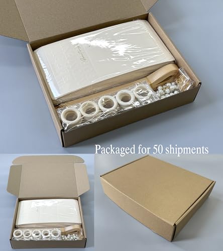 ZJSXINDI Boxes Gift Wrap Boxes Pale Beige Gift Box 5"x 3" For Party Favor, Weddings, Bridal Showers, Bridesmaids... Gift Wrap Boxes Bulk for Crafting (50 Pcs champagne ribbons) - color: 50 Pcs champagne ribbons