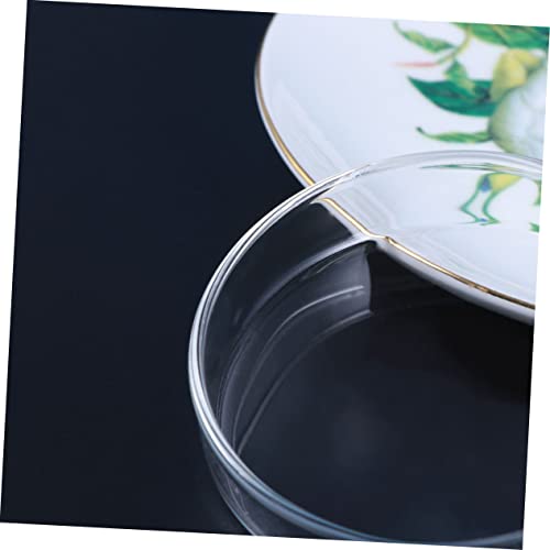 BESPORTBLE Shrimp Food Round Dishes Glass Feeder Bowl Fish Tank Feeder Multi-Purpose Ornamental Supplies