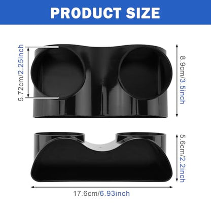 Aquarium Cave Hideout Tunnel, 2-Hole Under Gravel Fish Tank Hide, Black Plastic, 7 x 3.5 x 2.25 in, 2.25 in Openings, Fish and Shrimp Cave Decor