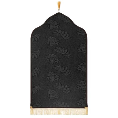haozaikeji Muslim Prayer Rug Islamic Turkish Prayer Mat Thick Soft Janamaz Sajada Rug Praying Carpet for Ramadan Eid Travel - color: Coffee, size: M 19.69*35.43 inch (50*90cm)