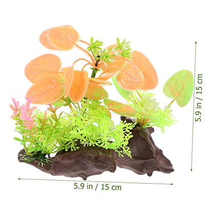 BESPORTBLE Aquatic Decoration Faux Plants Realistic Artificial Aquarium Plants Fish Tank Greenery Small Substrate Desktop Aquarium Grass Plants for Aquarium Underwater Grass Models Plastic