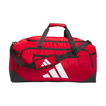 adidas Defender 5 Duffel Bag for Sports, Gym and Travel, Team Power Red 2/White, OSFA - color: Team Power Red 2/White, style: Large (100l)