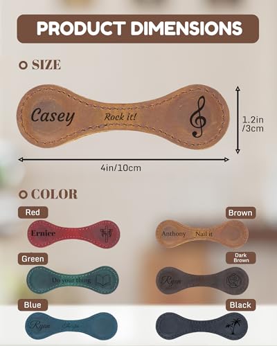 Personalized Magnetic Leather Bookmark Custom Engraved Name Text Bookmarks Customized Magnet Book Marks for Women Men Book Lovers Readers Travelers (Retro) - color: Retro
