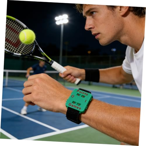 Angoily Portable Tennis Score Counter Wristband Manual Dial Golf Score Keeper Watch Lightweight Outdoor Training Games