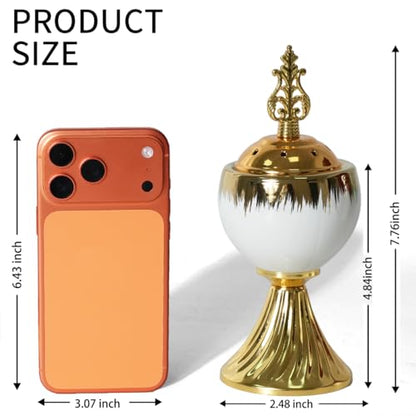 Bakhoor Incense Burner Holder 7.76in Height Stable Ceramic Incense Burner - size: Style A