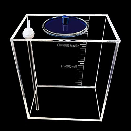 Acryli Made dosing Container, Liquid srorage Bucket, Aquarium Air Pump Accessories，dosing Pump Liquid containers,Reservoir (2.5L/0.66gal Blue lid) - size: 2.5L 1grid blue lid