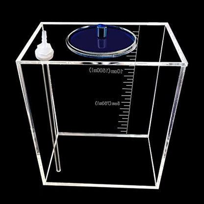 Acryli Made dosing Container, Liquid srorage Bucket, Aquarium Air Pump Accessories，dosing Pump Liquid containers,Reservoir (2.5L/0.66gal Blue lid) - size: 2.5L 1grid blue lid