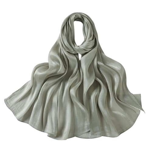SUNDSGT Hijab Scarf for Women Silk Feeling Hijabs for Women Muslim Lightweight - color: Light Green