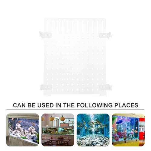 Wakauto Aquarium Acrylic Isolation Board Fish Tank Divider 25x30cm with Suction Cups for Fish Breeding and Aquarium Separation