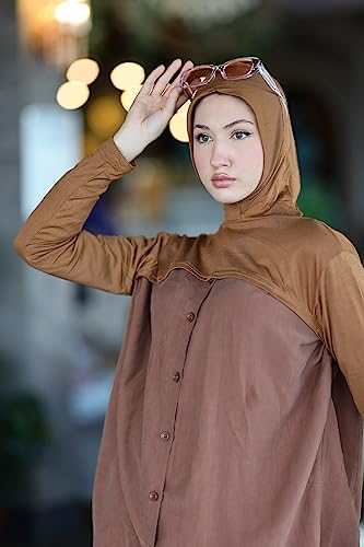 para life Hijab-Dickey-BoleroArm Sleeve With Hijab-Hijab&Armsleeve|Shrugs For Women-Arm Sleeve|Arm Sleeves For Women - color: Tan