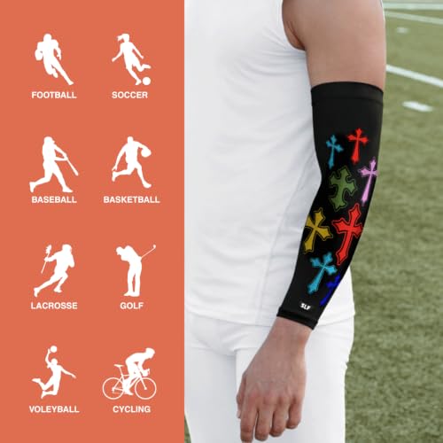 Faith Cross White and Black Arm Sleeve - color: Crosses Chroma, size: X-Large