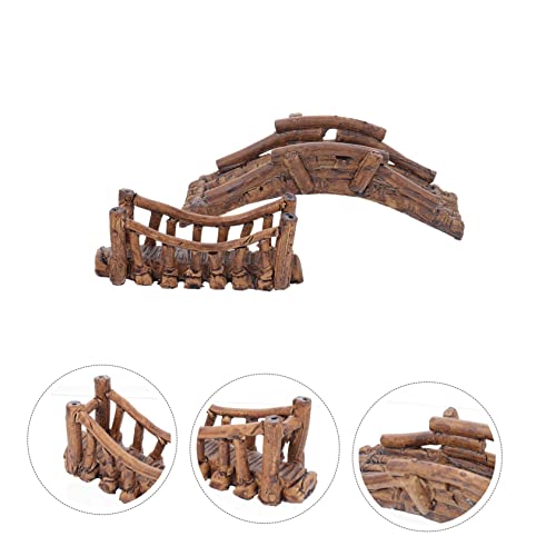 Totority 2pcs Fish Tank Bridge Decoration Aquarium Adornments Realistic Underwater Landscape for Shrimp Turtles Fish Easy to Maintain Stability