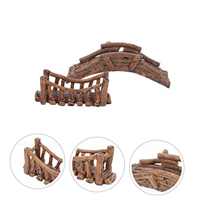 Totority 2pcs Fish Tank Bridge Decoration Aquarium Adornments Realistic Underwater Landscape for Shrimp Turtles Fish Easy to Maintain Stability