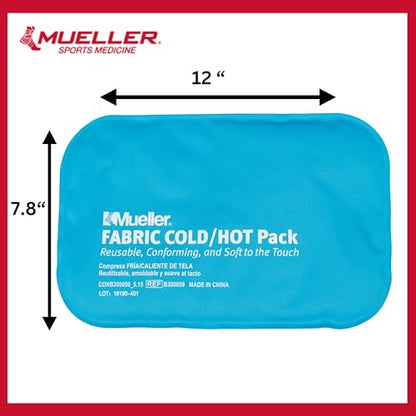 MUELLER Sports Medicine Reusable Fabric Cold & Hot Pack, Ice Pack for Injuries and Pain Relief, Blue