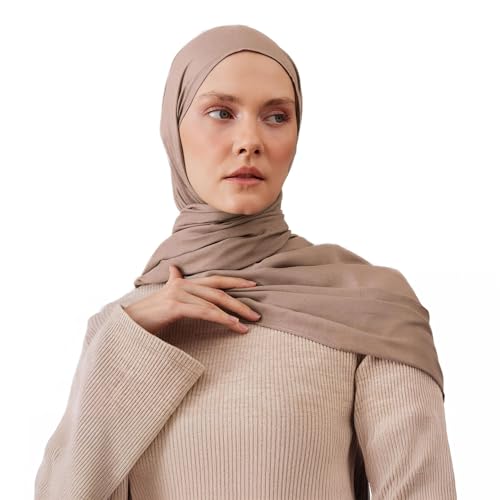Modest Summer Woven Hijab | Premium Lightweight, Soft Touch Hijab for Women - color: Warm Sand
