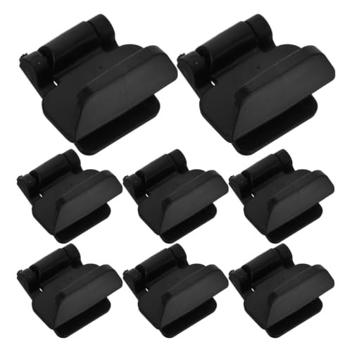 BESTonZON 8-Pack Black Tank Cover Retainers for Compatible Reptile Terrariums, Turtle Enclosures and Feeding Boxes