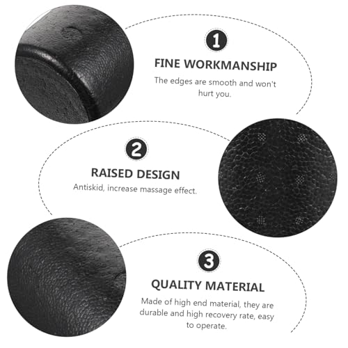 High Density Solid Yoga Massage Roller for Muscle Fitness Foam Roller for Back Neck Shoulder Leg Massage Smooth Surface for Tissue Relief (15x45cm)