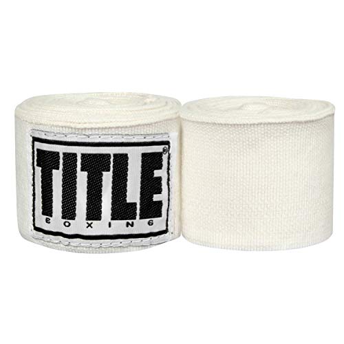 Title Boxing Velpeau Amateur Competition Hand Wraps - Boxing Wraps, Hand Wraps for Boxing Gloves, Boxing Hand Wraps, Hand Wraps, Boxing Wraps for Men, Kickboxing Equipment, Boxing Wrist Wraps - color: White