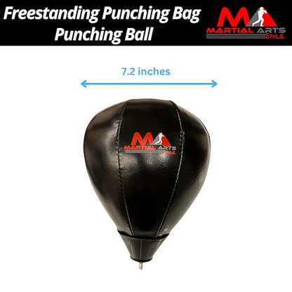 Boxing Bag with Stand, Standing Punching Bag, Adjustable Height Freestanding Speed Ball for MMA, Kickboxing, Muay Thai & Martial Arts for Training Reflexes, Timing and Fitness from Home/Gym