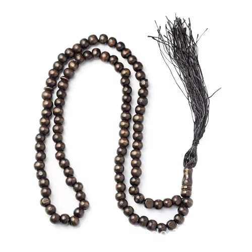 Wooden Tasbih Prayer Beads, 99 Bead Mala, Handcrafted with Tassel, for Dhikr, Meditation and Spiritual Focus