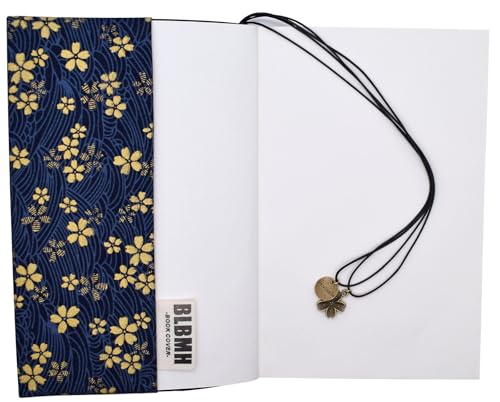 BLBMH B6 Fabric Notebook Cover 5x7.2 Women Small Book Cover - Sakura Blue - color: Sakura Blue, size: 7.2in