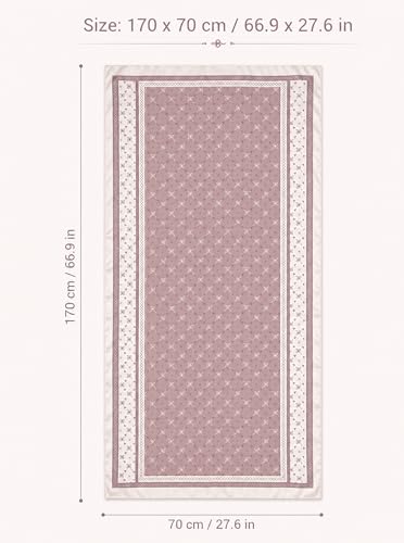 Satin Hijab Scarf for Women, Silk-Feeling Muslim Headscarf, Digital Bow Letter Print Head Wrap Shawl for Summer - color: Mocha Color