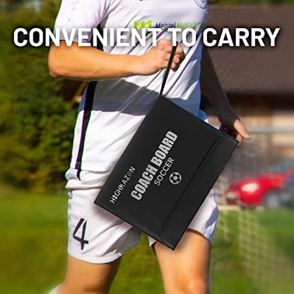 Soccer Coaching Board, Magnetic Soccer Clipboard for Coaches, Foldable Board with Dry Erase Marker - style: Soccer-A