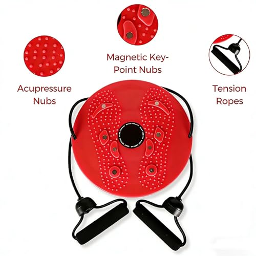 Waist Sculptor, 2026 New Lovely Waist Twister Machine Exercise with Arm Bands, Adjustable Ab Twister Board Twisting Waist Disc for Legs, Buttocks, Hip Exercise Training, Shaping the Body - color: Pink