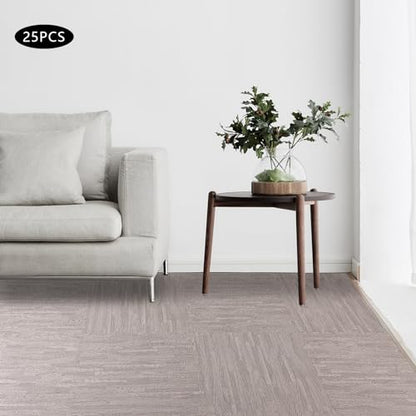 25 Pcs Wood Grain Floor,Thick Printed Foam Tiles, Patchwork Foam Mat, Foam Interlocking Tiles Mat, Exercise Puzzle Floor Mat Interlocking Tiles EVA &PE Foam 24''L x24''W (Grey, 24'' x24'') - color: Grey